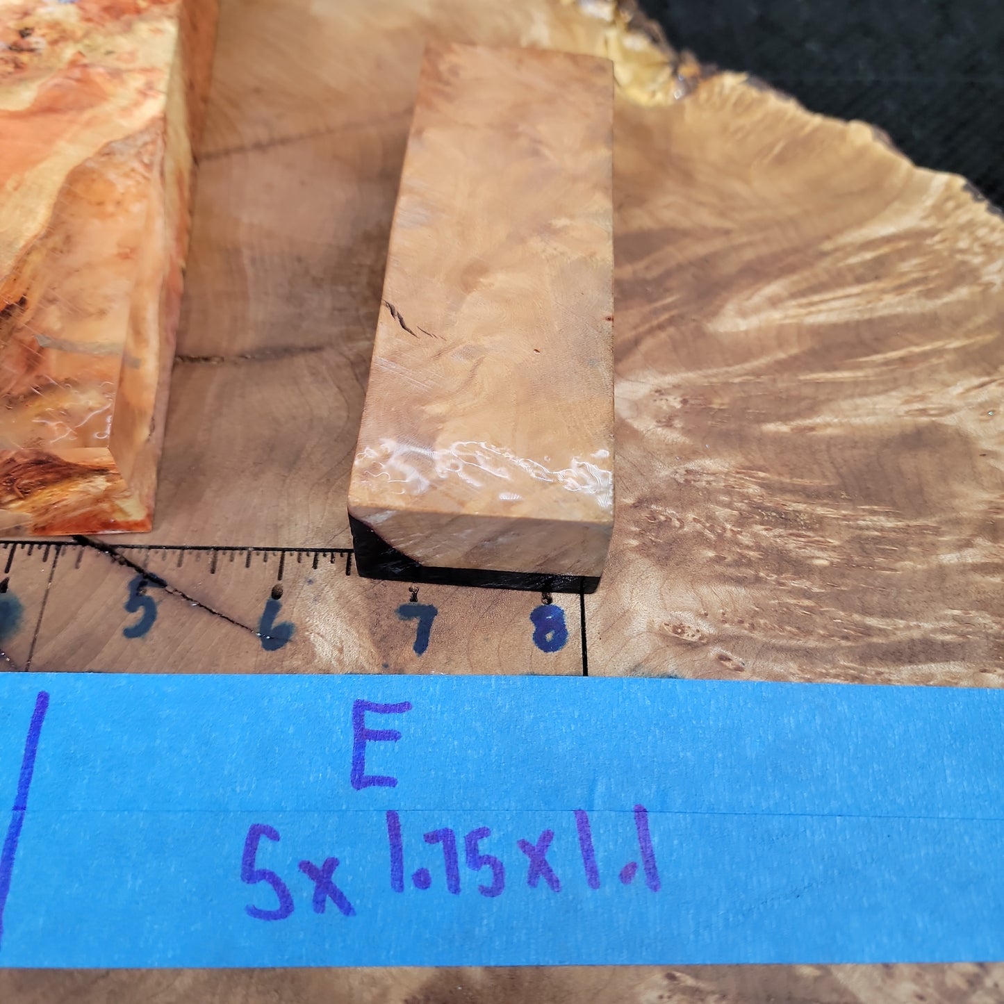 Stabilized knife handle scales wood turning wooden blocks #938