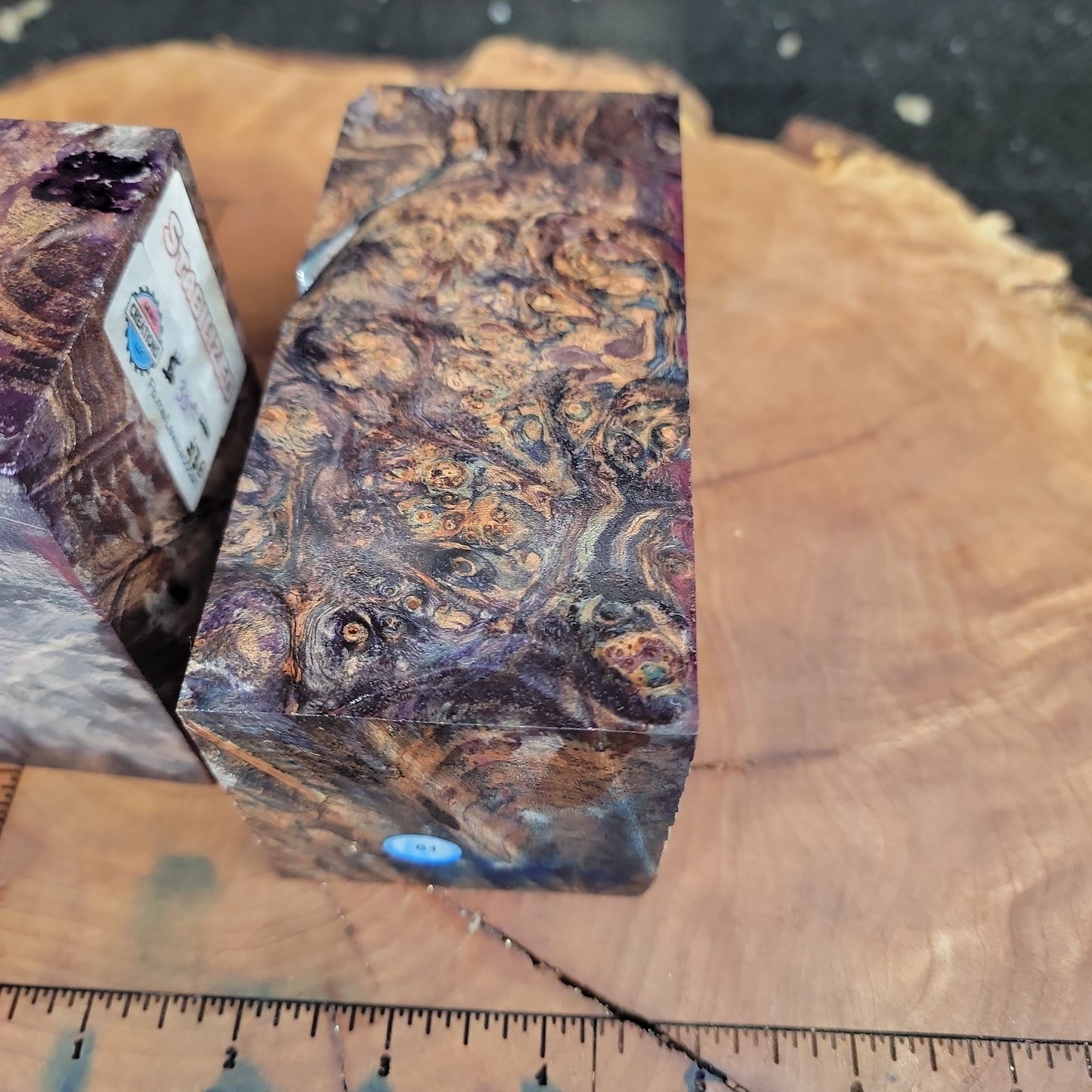 Stabilized knife handle scales wood turning wooden blocks #939