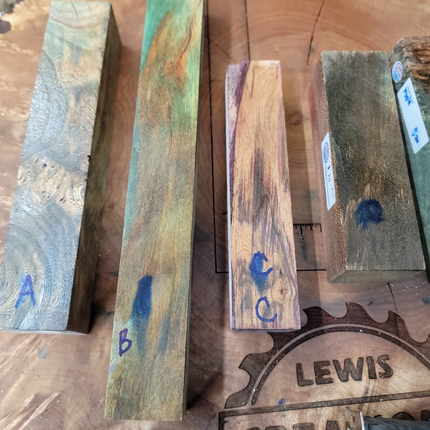 Stabilized turning blanks A-E #257