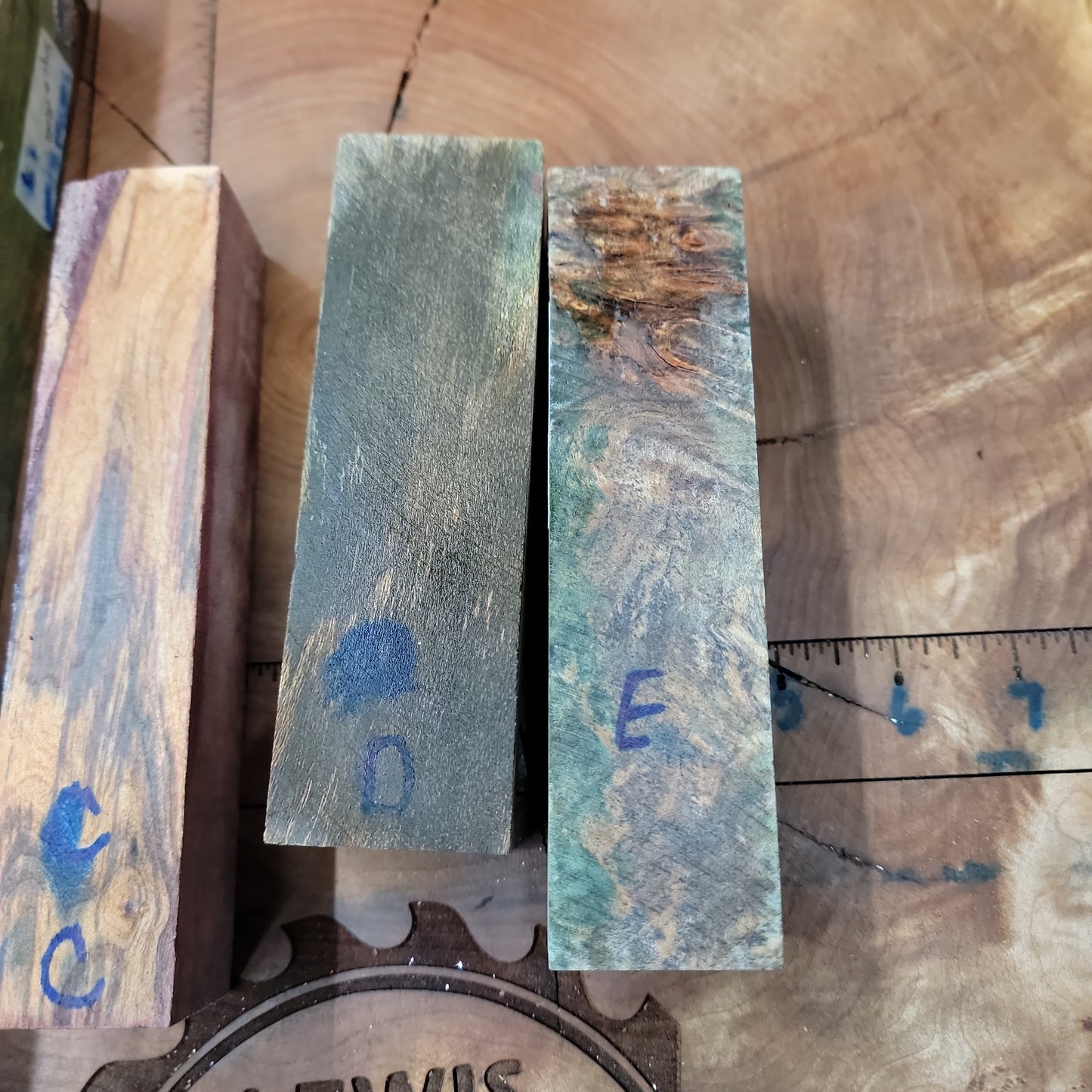 Stabilized turning blanks A-E #257