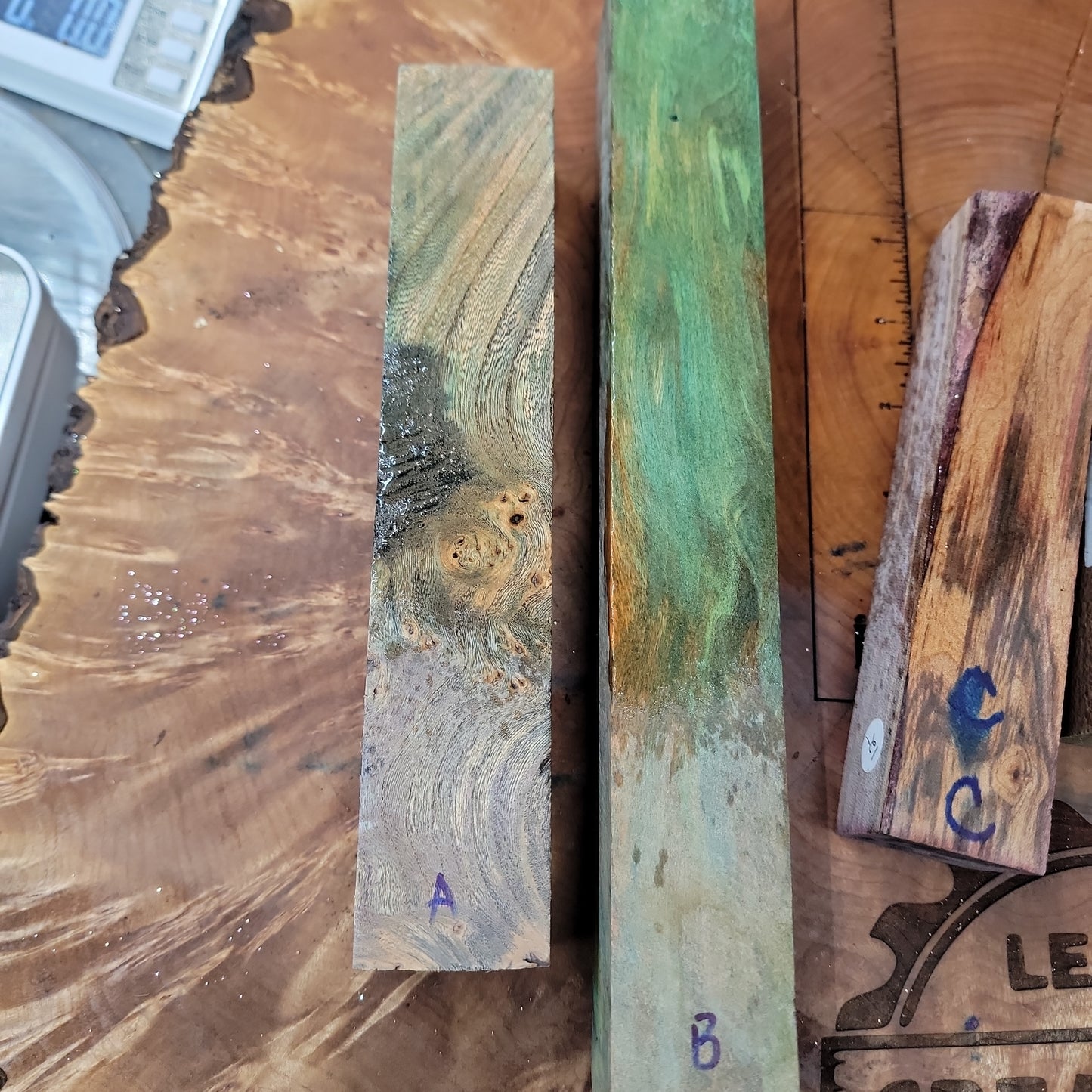 Stabilized turning blanks A-E #257