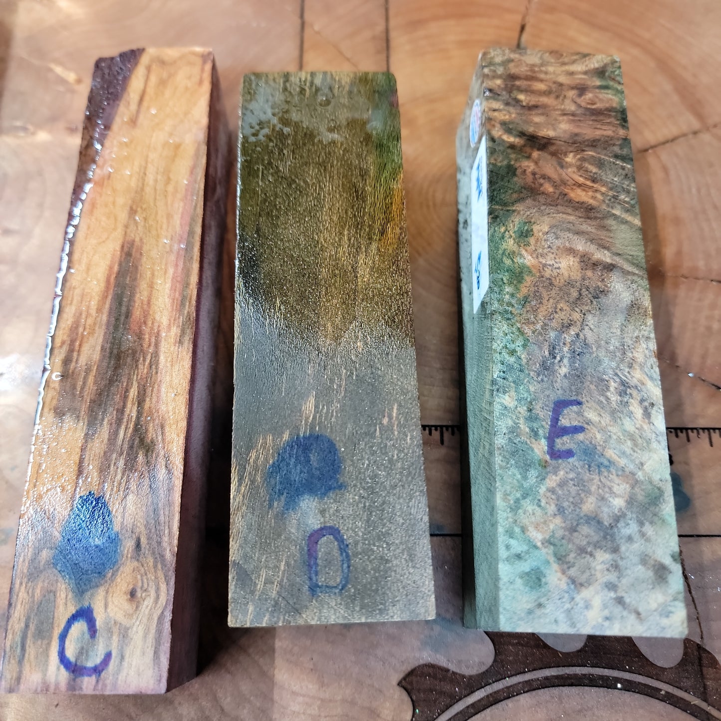 Stabilized turning blanks A-E #257