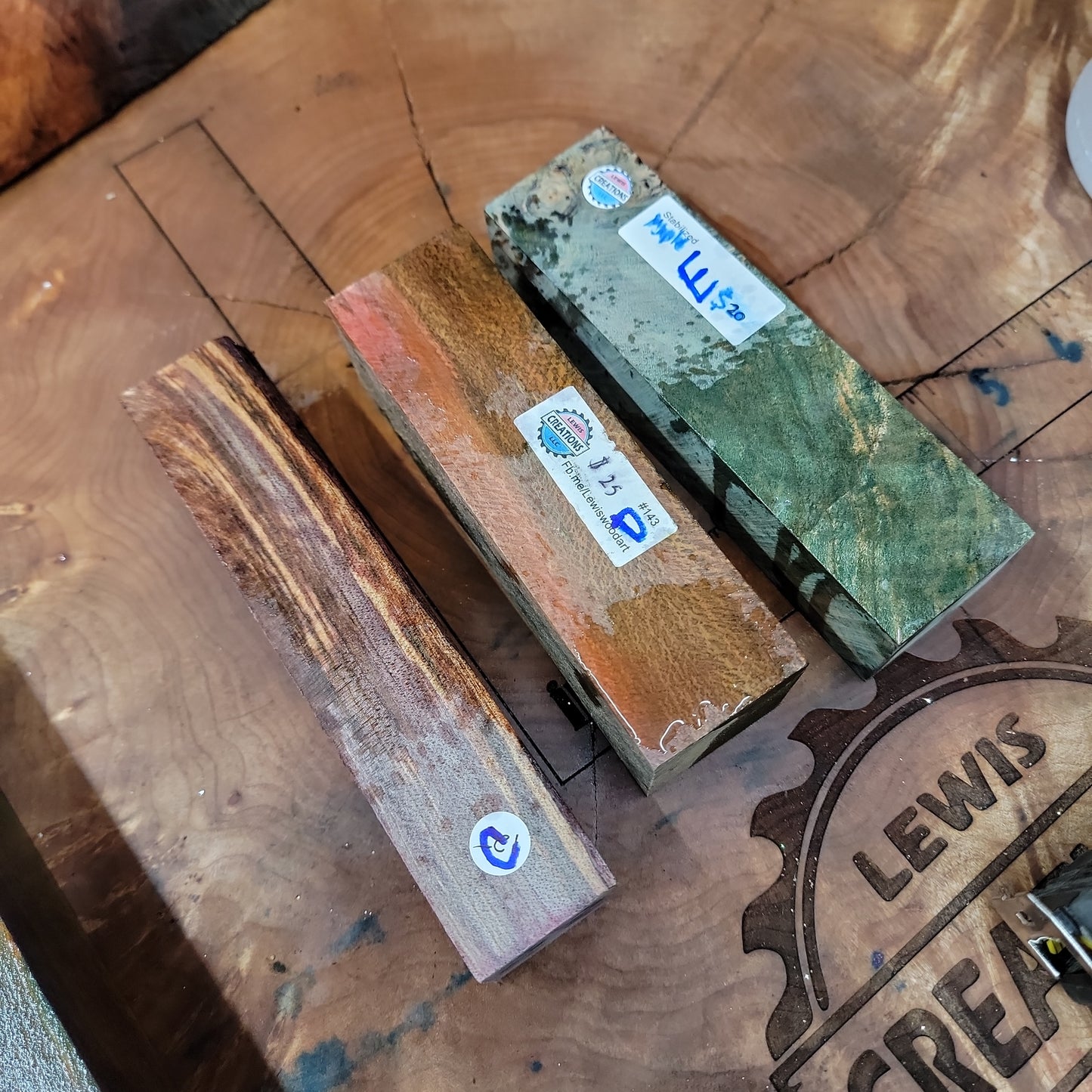 Stabilized turning blanks A-E #257