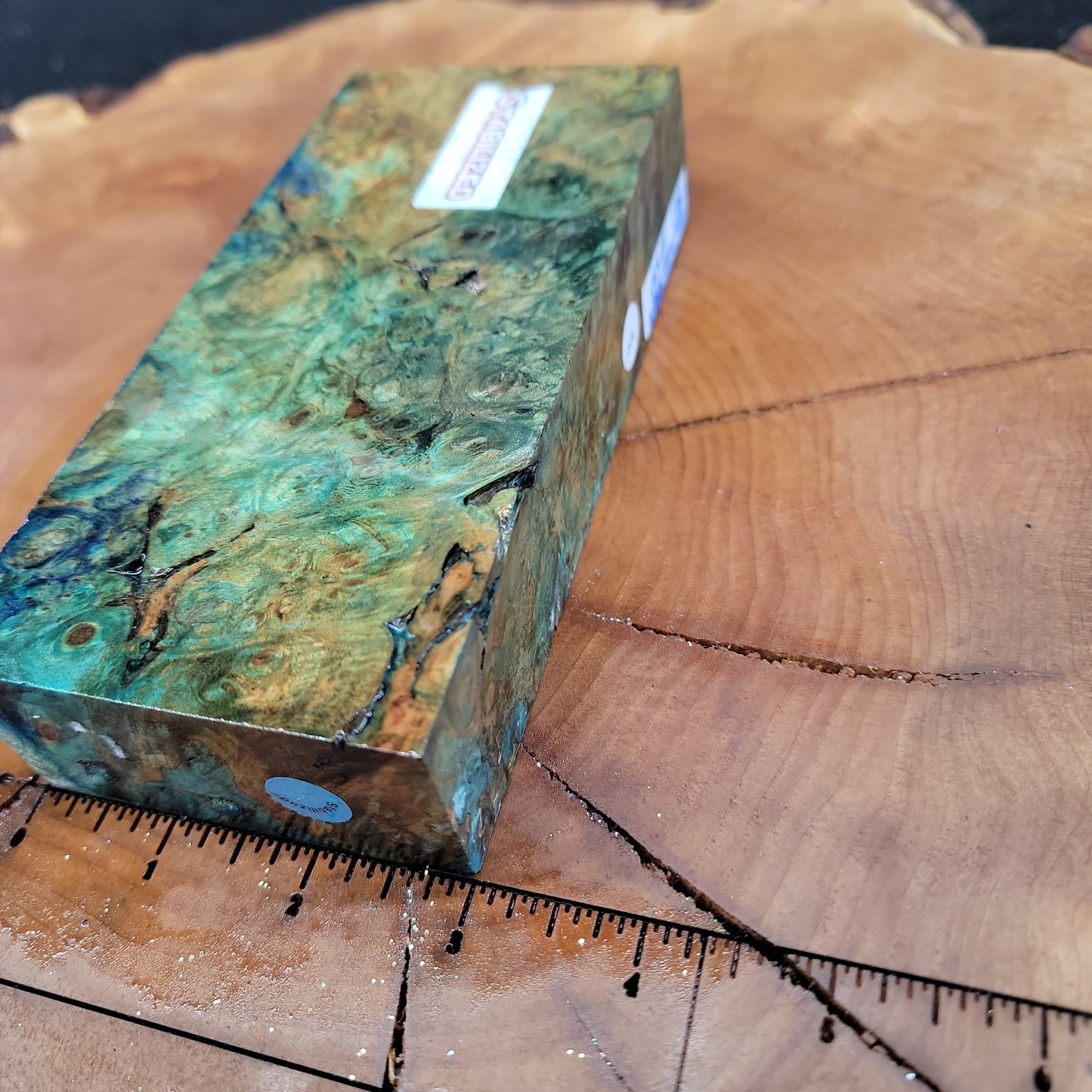 Beautiful stabilizes Maple Burl knife scale wood turning blank pen blank #932