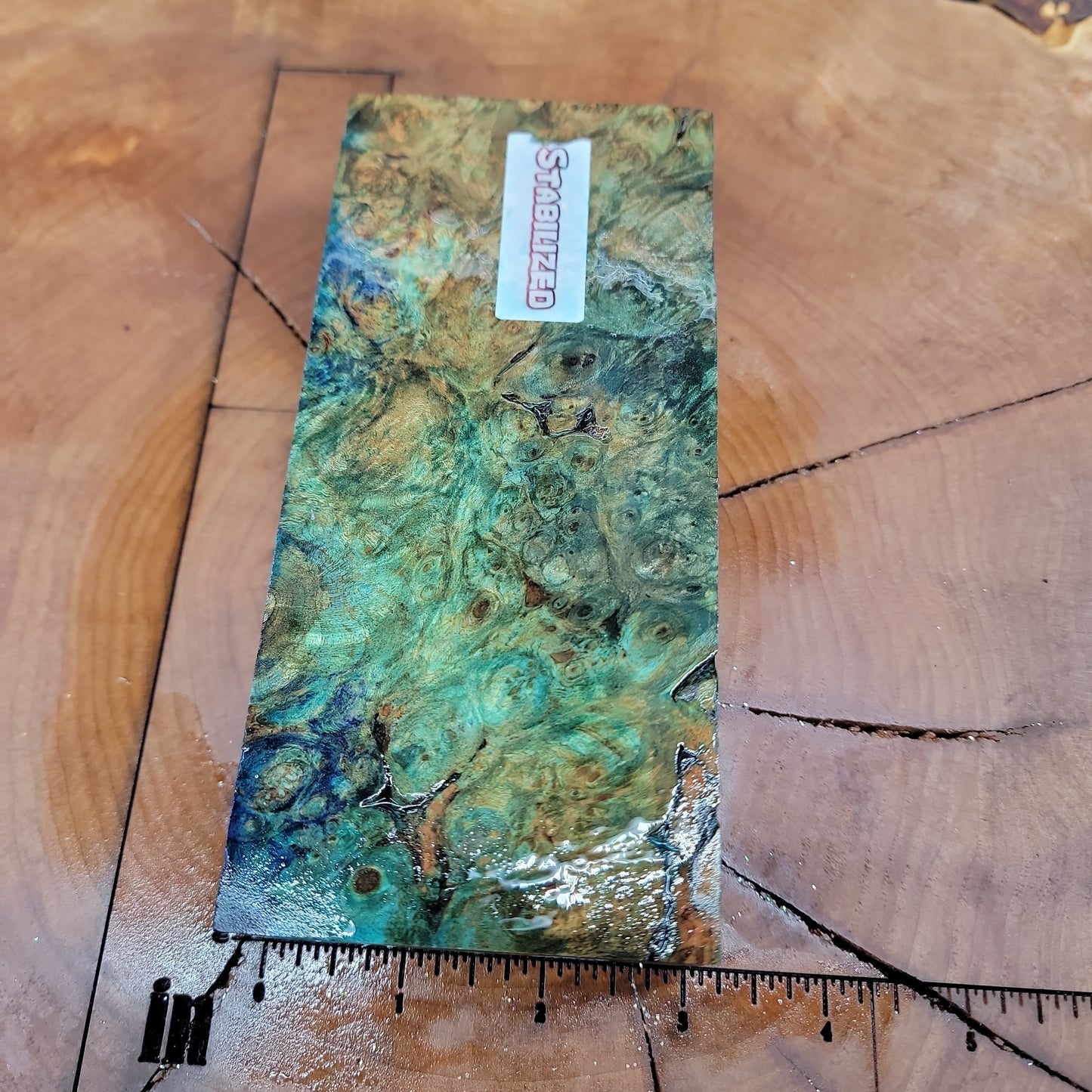Beautiful stabilizes Maple Burl knife scale wood turning blank pen blank #932
