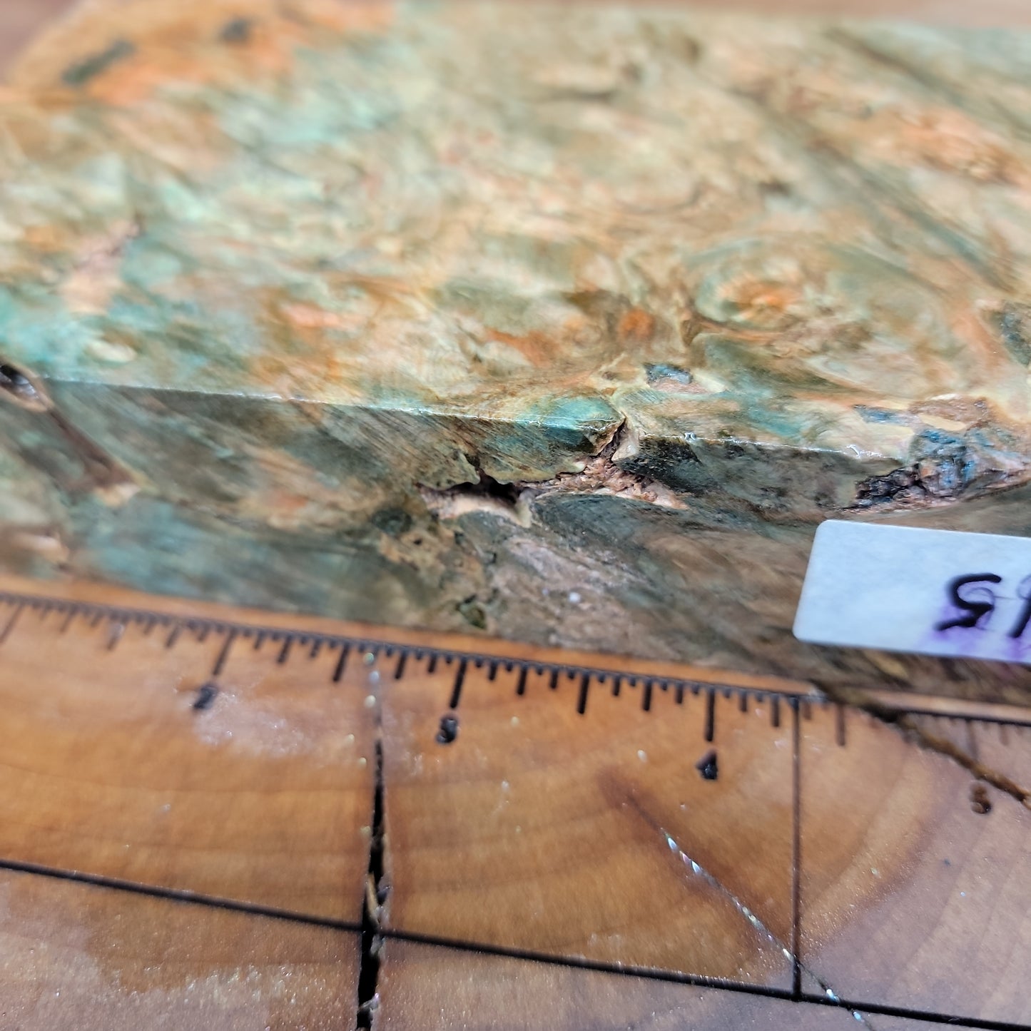 Stabilized maple burl knife scale wood turning woodworking #933