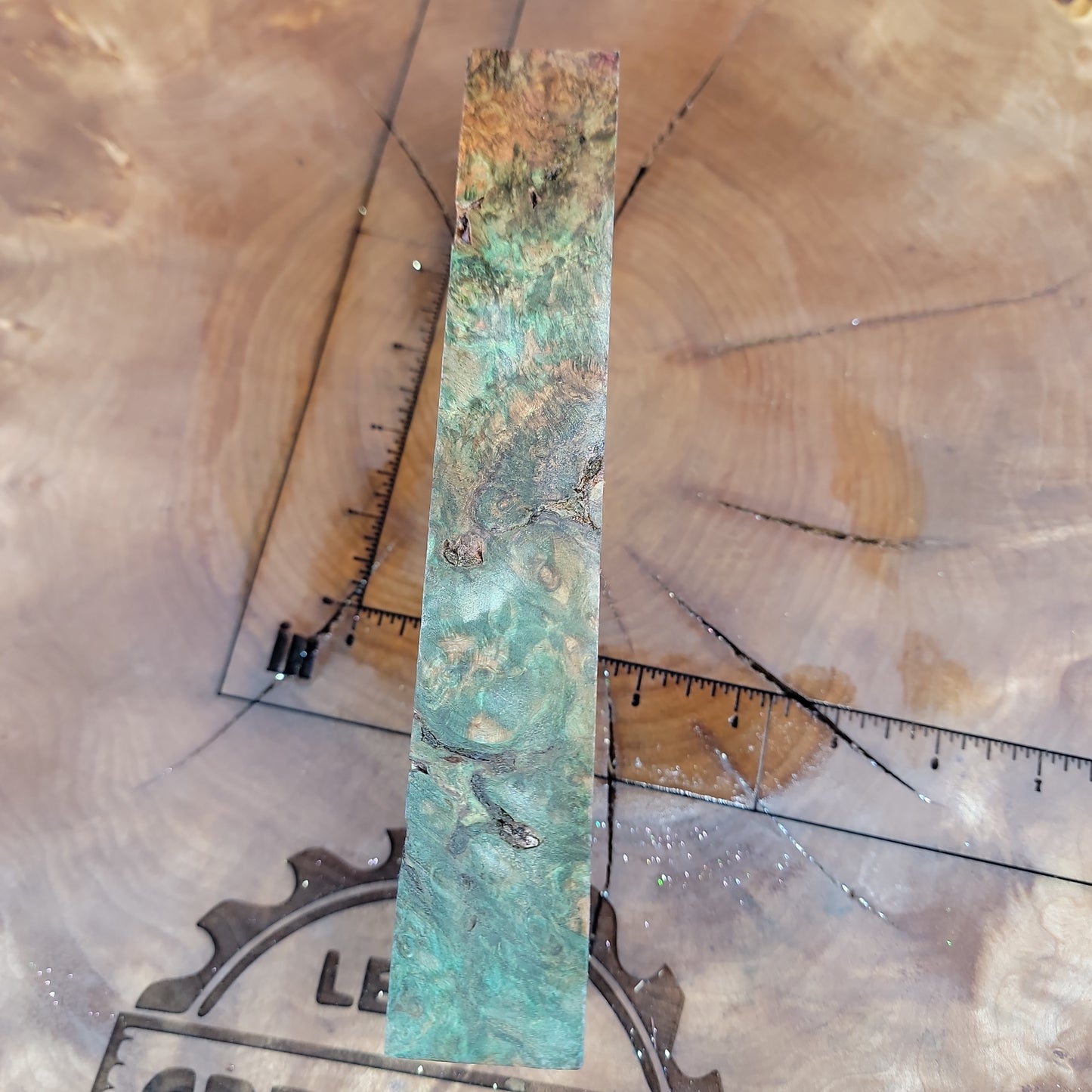 Stabilized maple burl knife scale wood turning woodworking #933