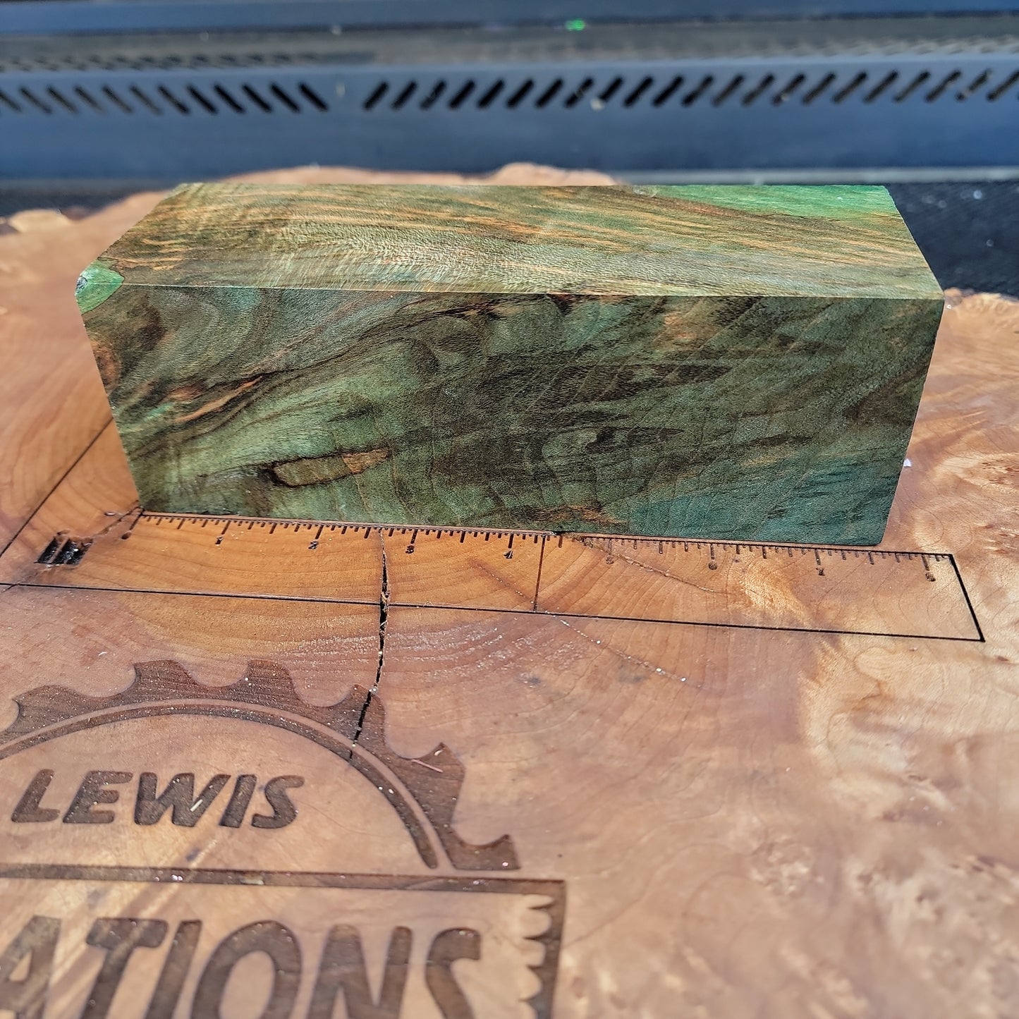 Stabilized maple 🍁 burl knife scale wood turning handle blank block #934