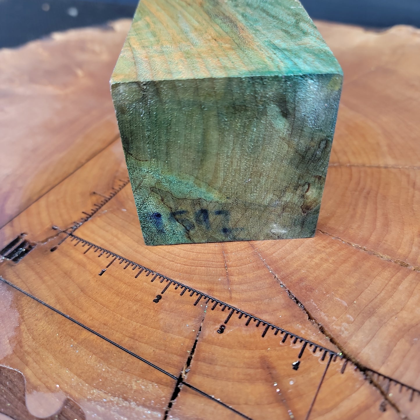 Stabilized maple 🍁 burl knife scale wood turning handle blank block #934