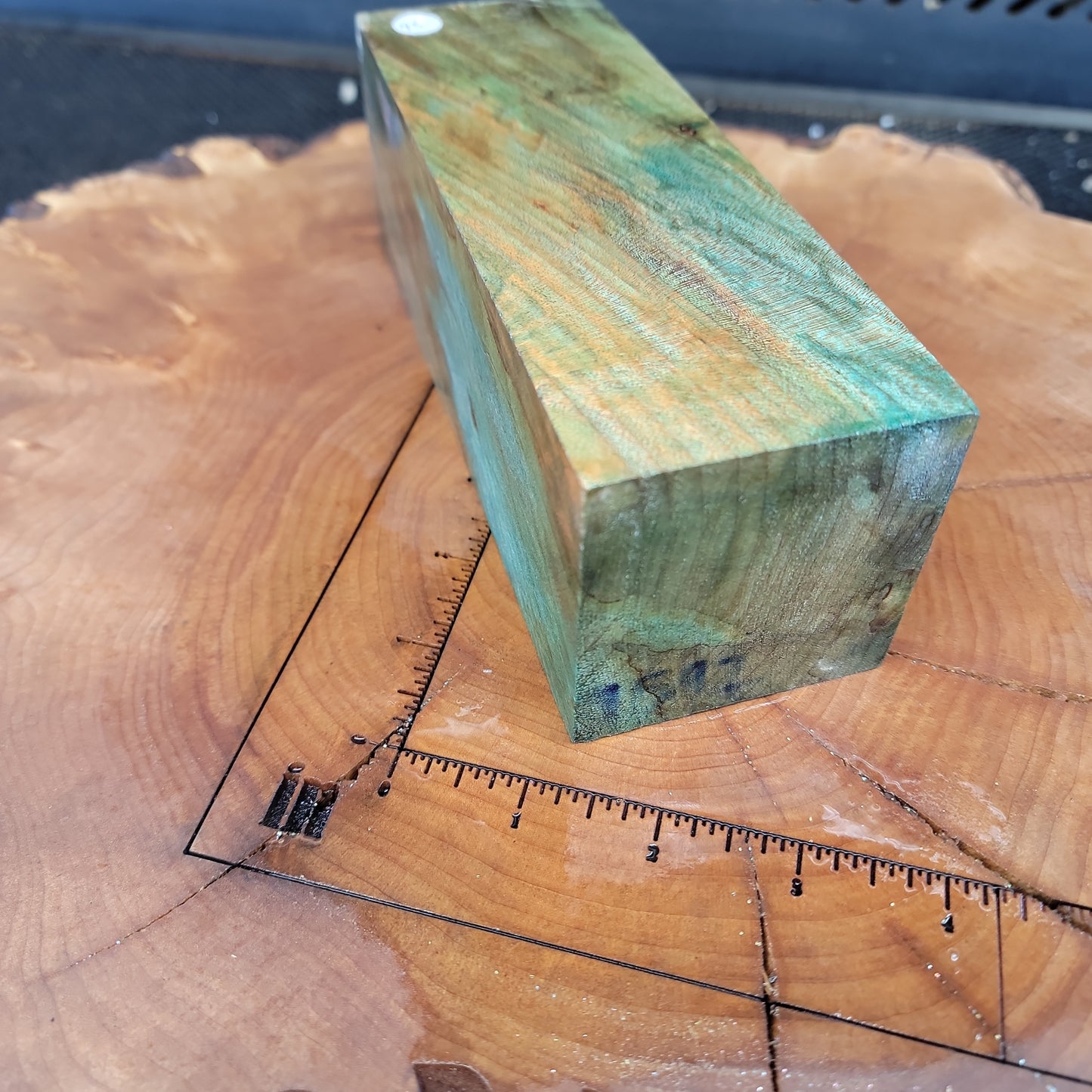 Stabilized maple 🍁 burl knife scale wood turning handle blank block #934