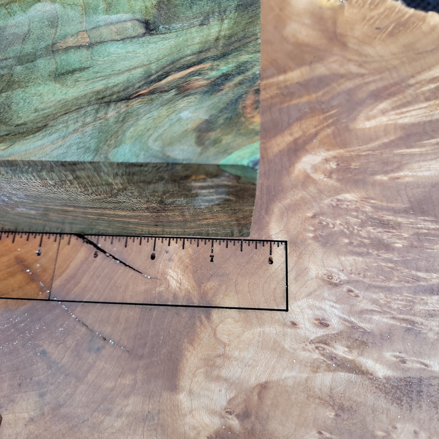 Stabilized maple 🍁 burl knife scale wood turning handle blank block #934