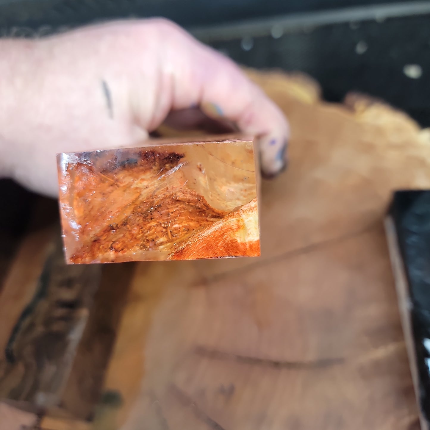 Stabilized knife handle scales wood turning wooden blocks #938