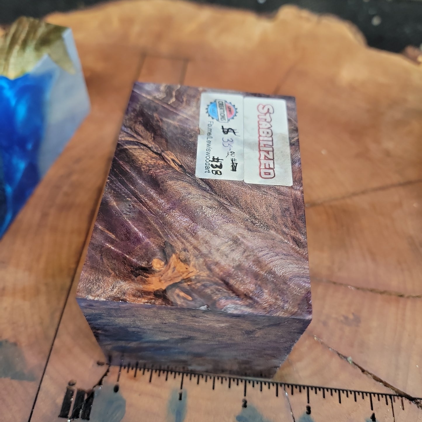 Stabilized knife handle scales wood turning wooden blocks #939