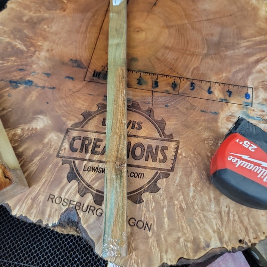 Stabilized cherry pool cue turning stick blank wood turning wood working #945