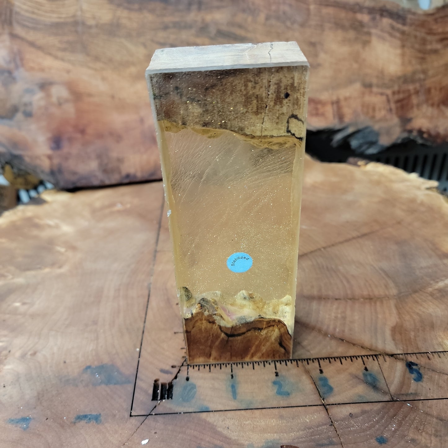 Salted maple hybrid knife handle scales #449