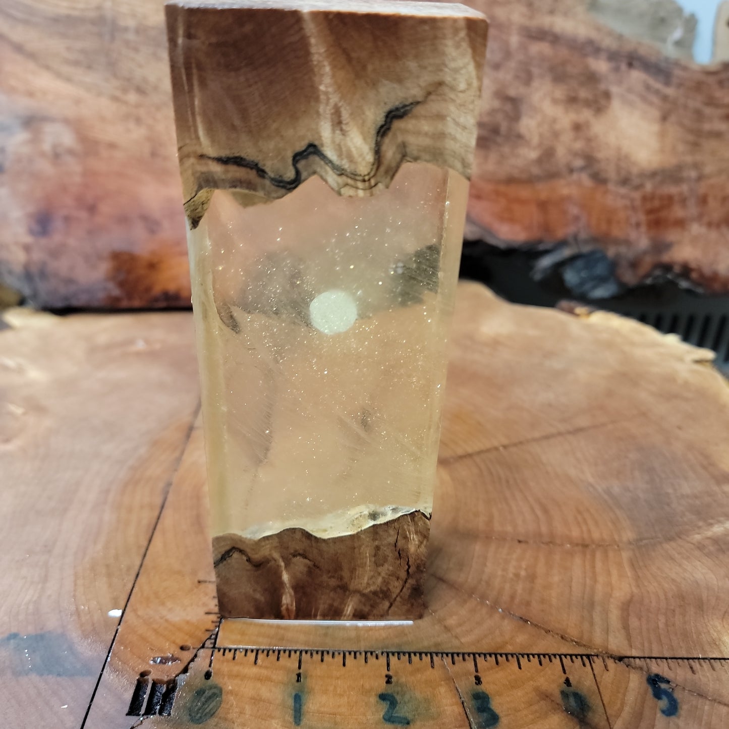 Salted maple hybrid knife handle scales #449