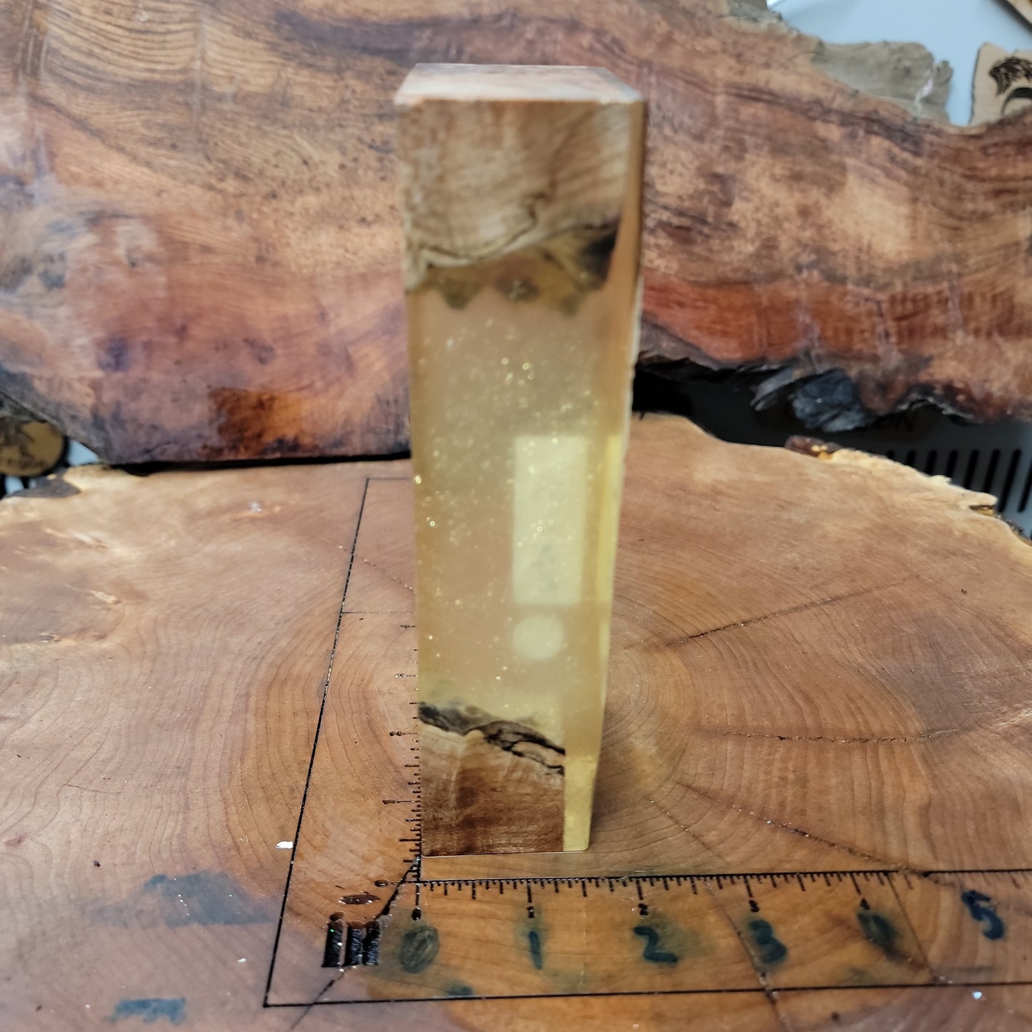 Salted maple hybrid knife handle scales #449