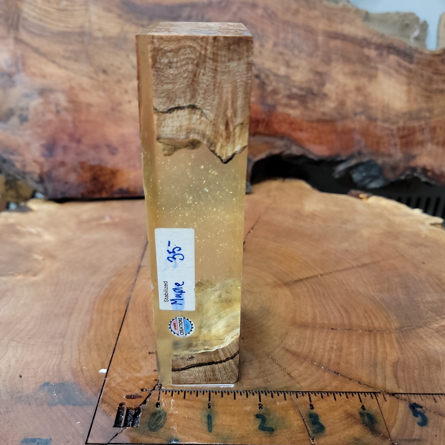 Salted maple hybrid knife handle scales #449
