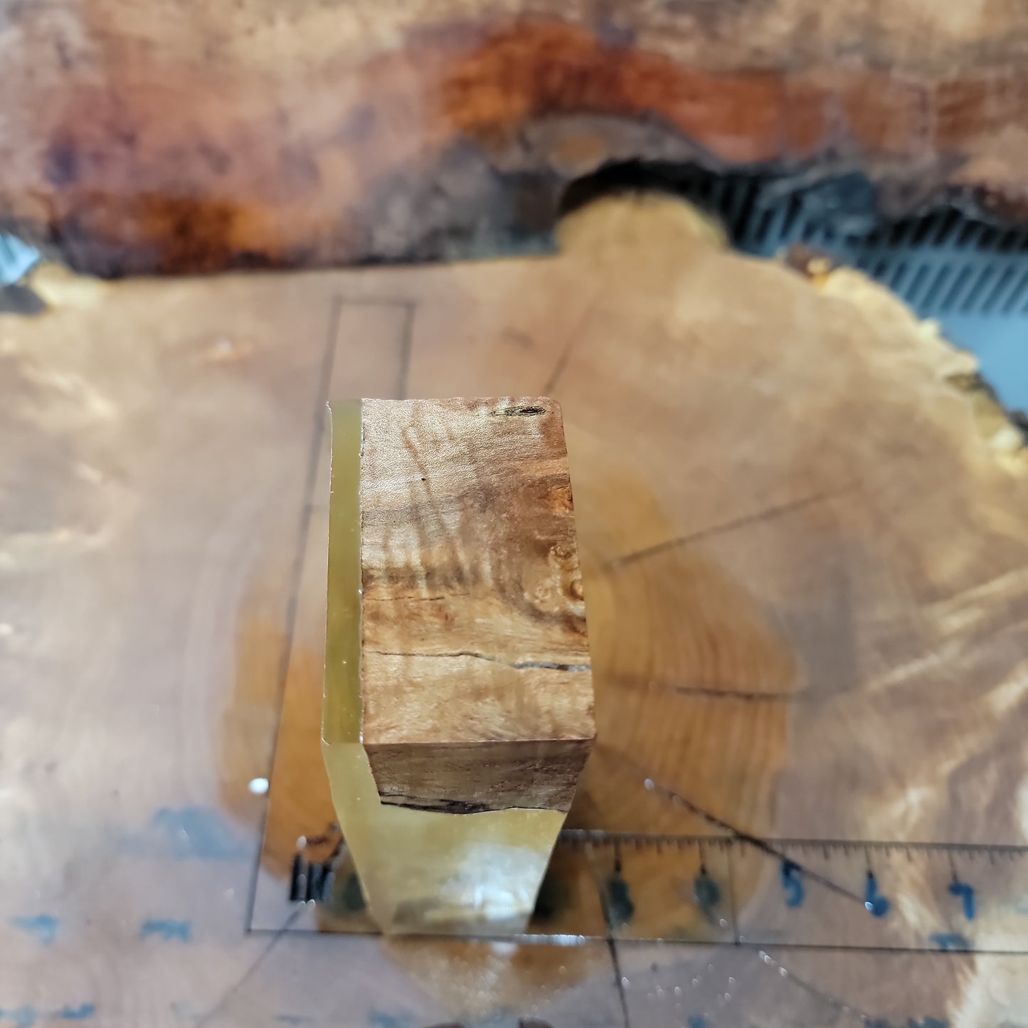 Salted maple hybrid knife handle scales #449