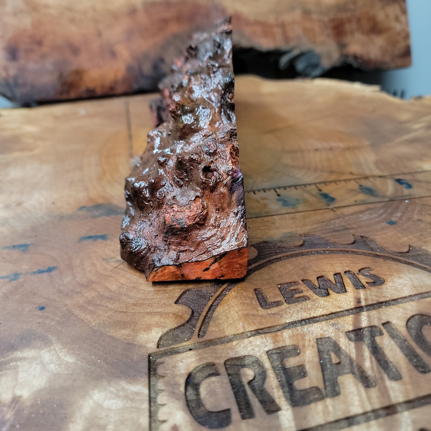 Stabilized maple burl live edge  blank  wood working  #950