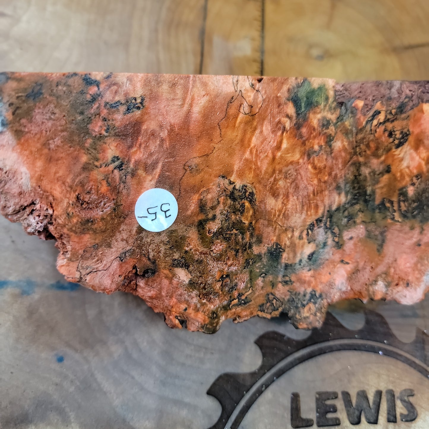 Stabilized maple burl live edge  blank  wood working  #950