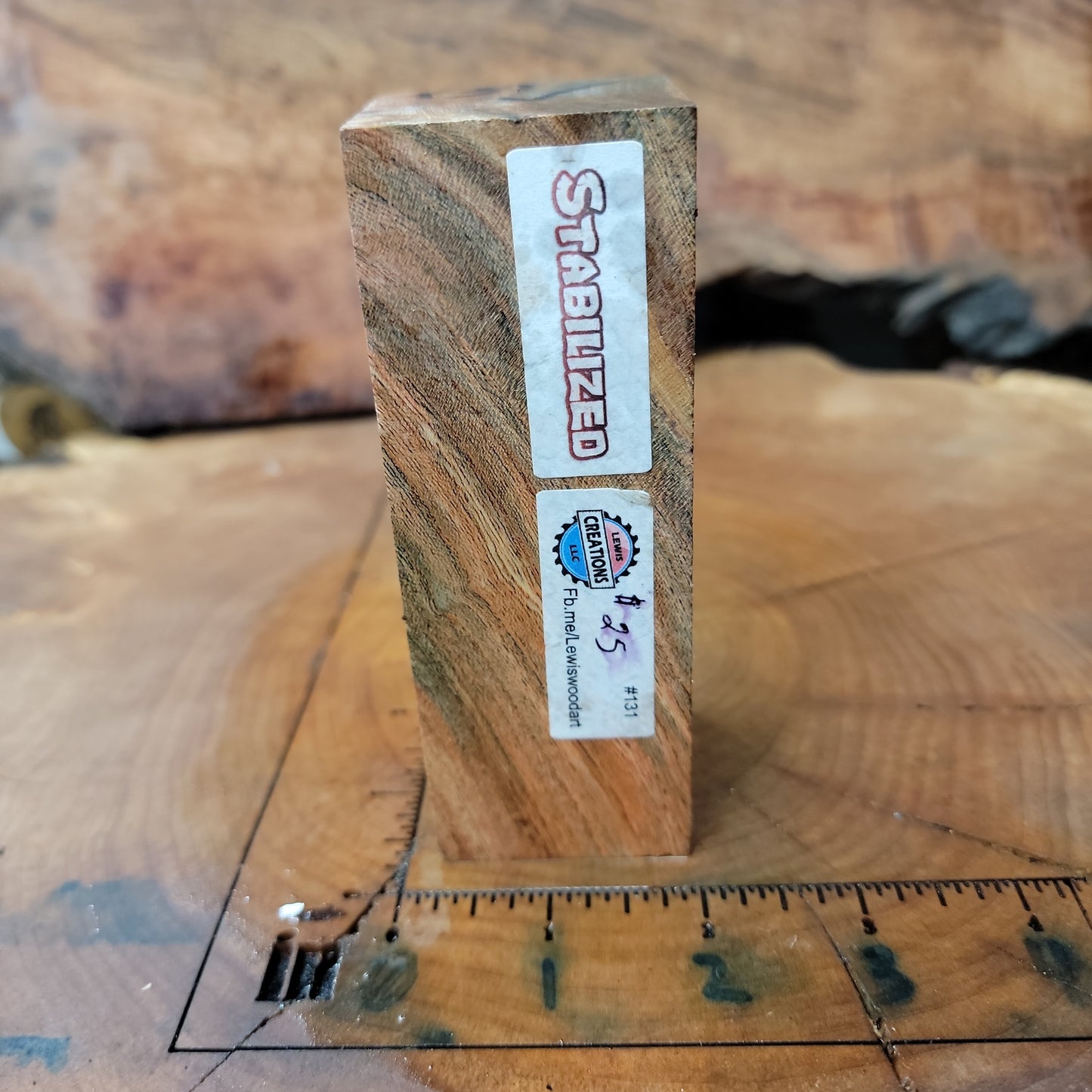 Stabilized cherry  blank  wood working  #951
