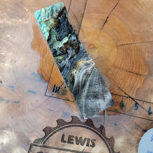 Stabilized Maple burl resin casting blank  wood working  #954
