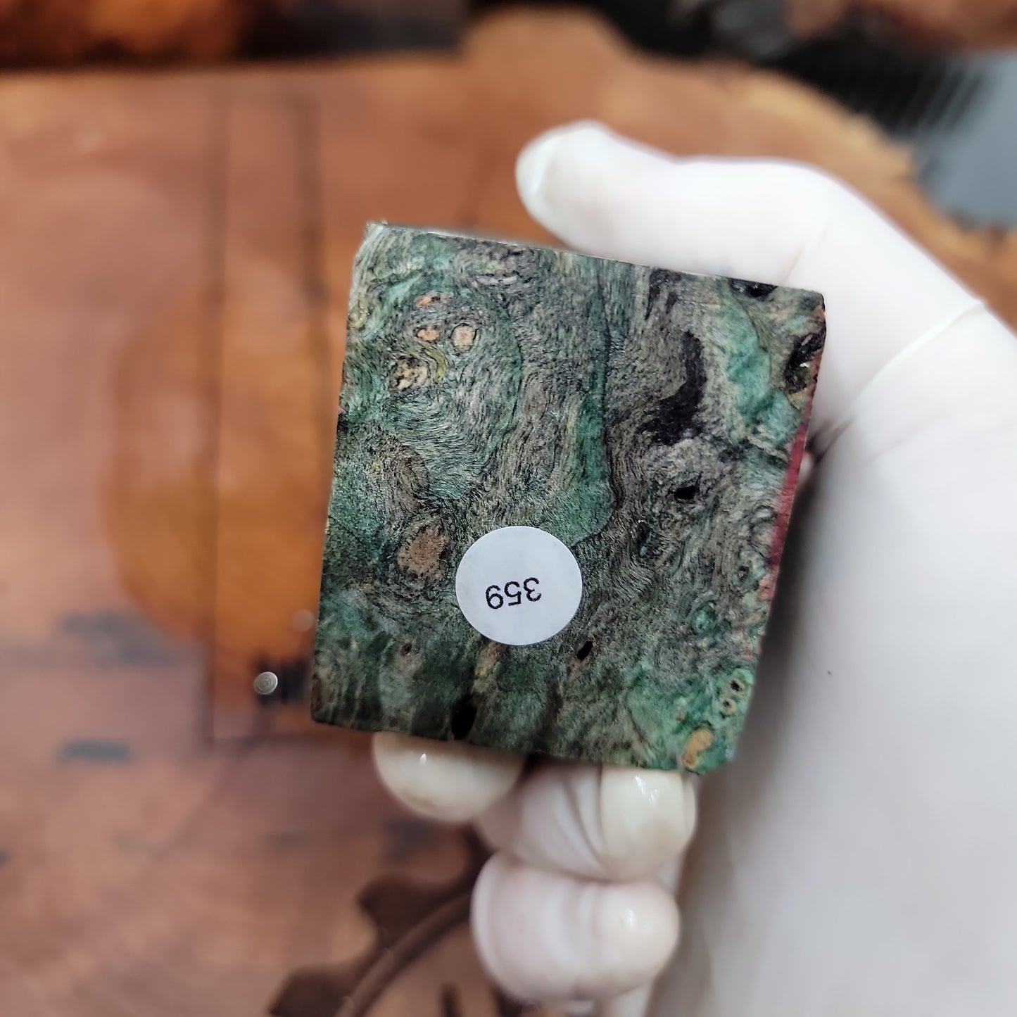 Stabilized Maple burl resin casting blank  wood working  #954