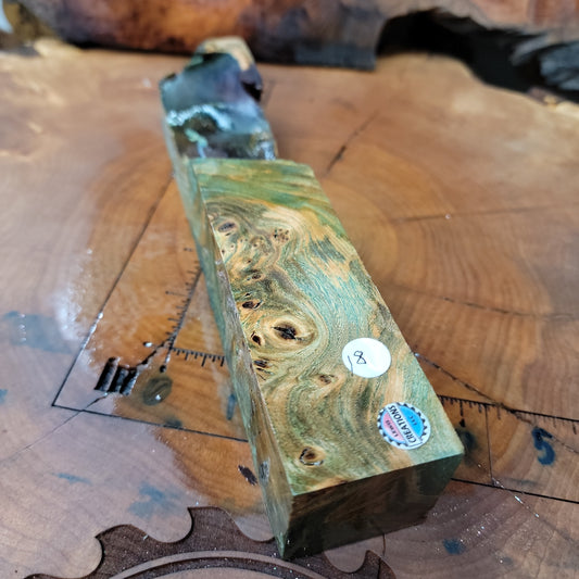 Stabilized Maple burl resin casting blank  wood working  #955