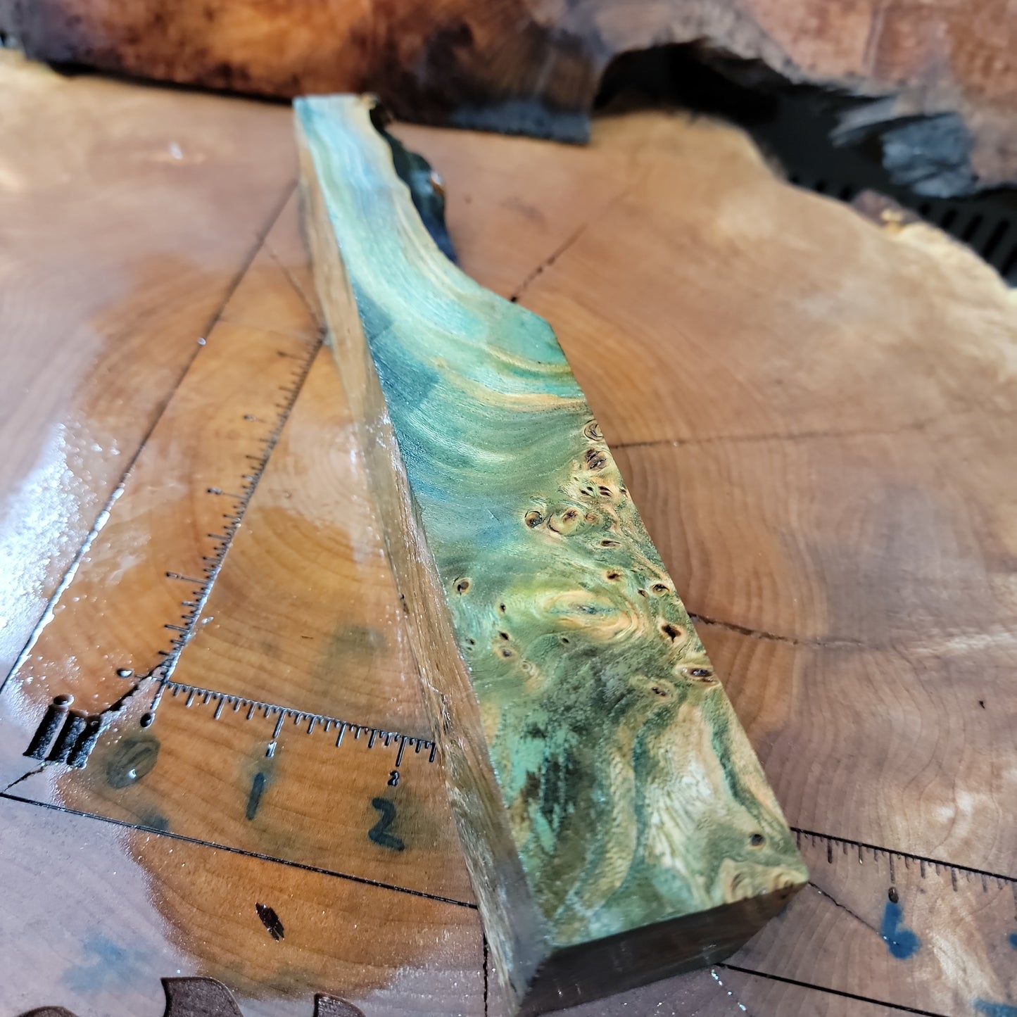 Stabilized Maple burl resin casting blank  wood working  #955