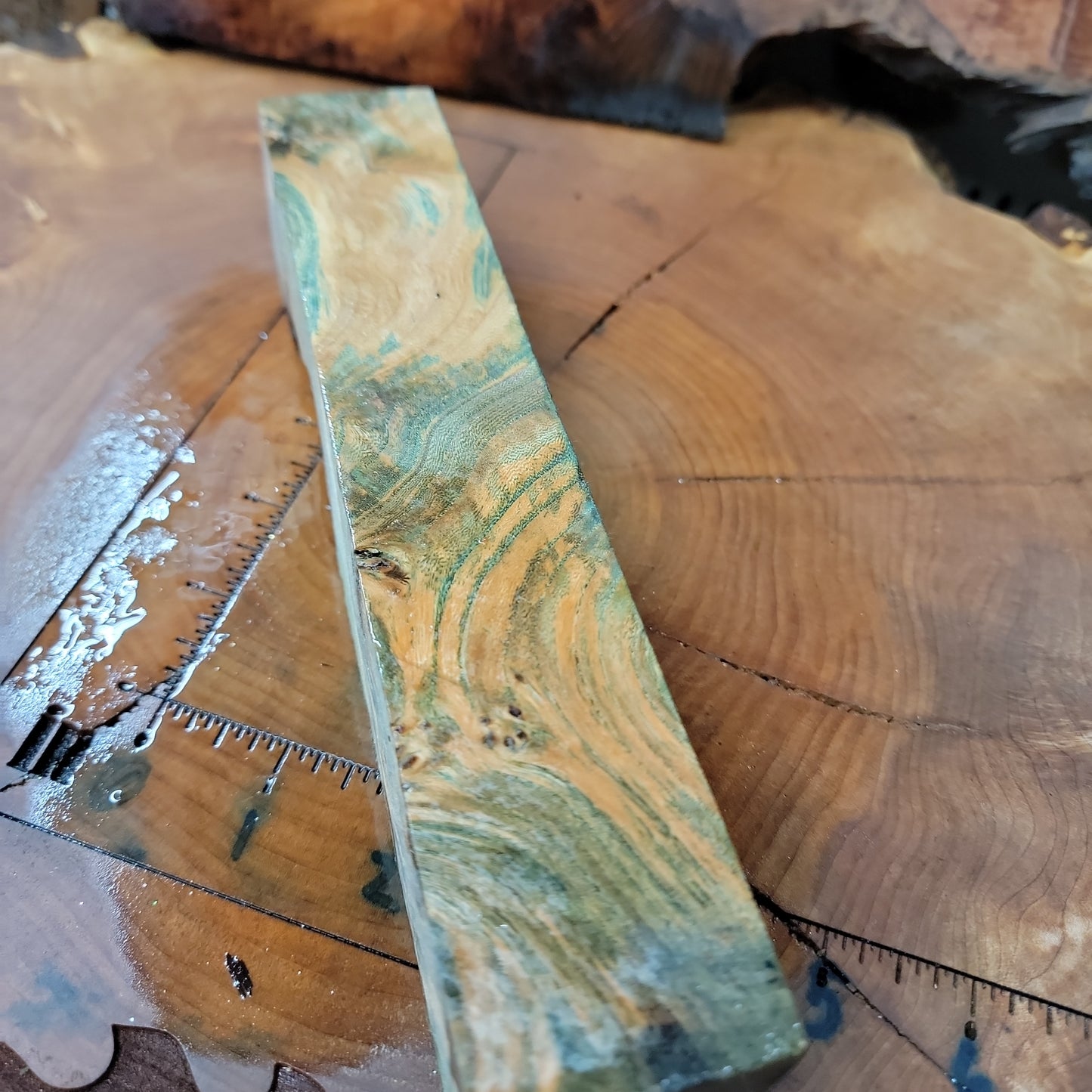 Stabilized Maple burl resin casting blank  wood working  #955
