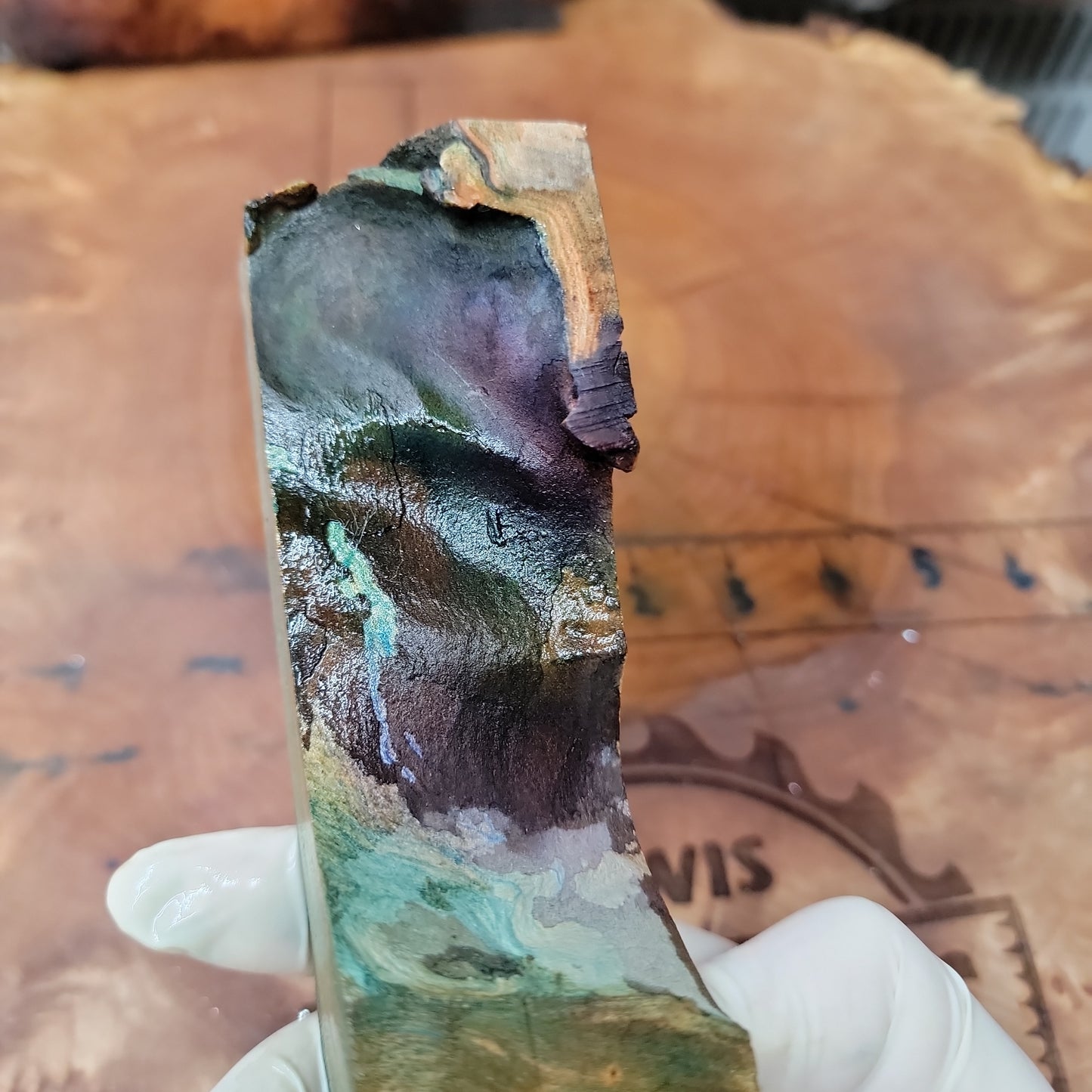 Stabilized Maple burl resin casting blank  wood working  #955