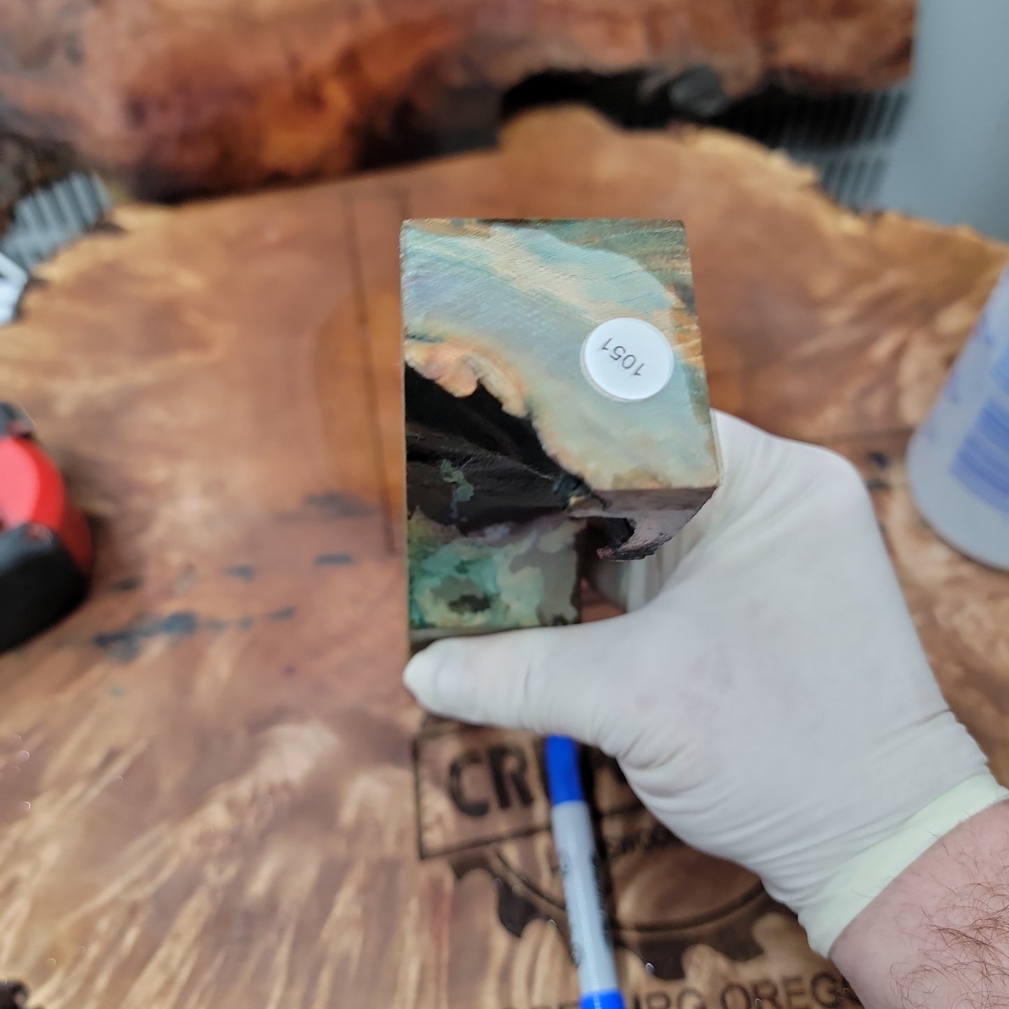 Stabilized Maple burl resin casting blank  wood working  #955