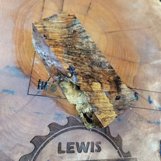 Stabilized Maple burl resin casting blank  wood working  #956