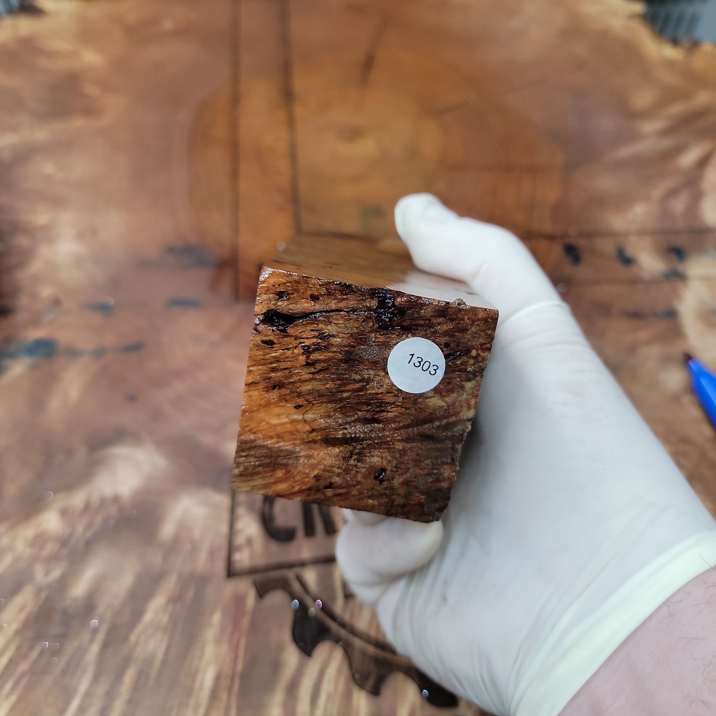 Stabilized Maple burl resin casting blank  wood working  #956