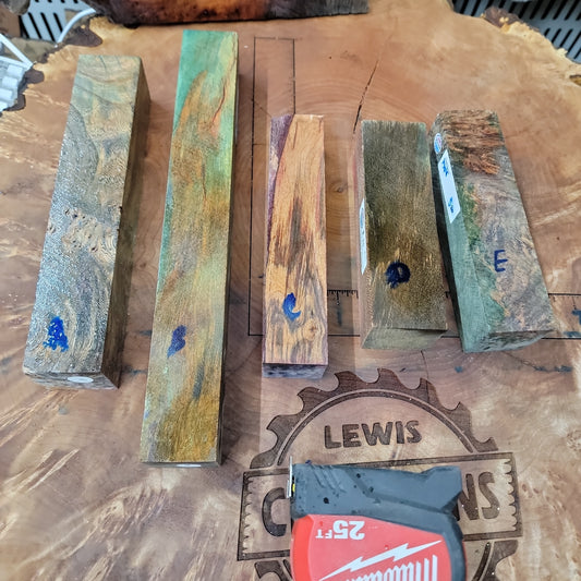 Stabilized turning blanks A-E #257