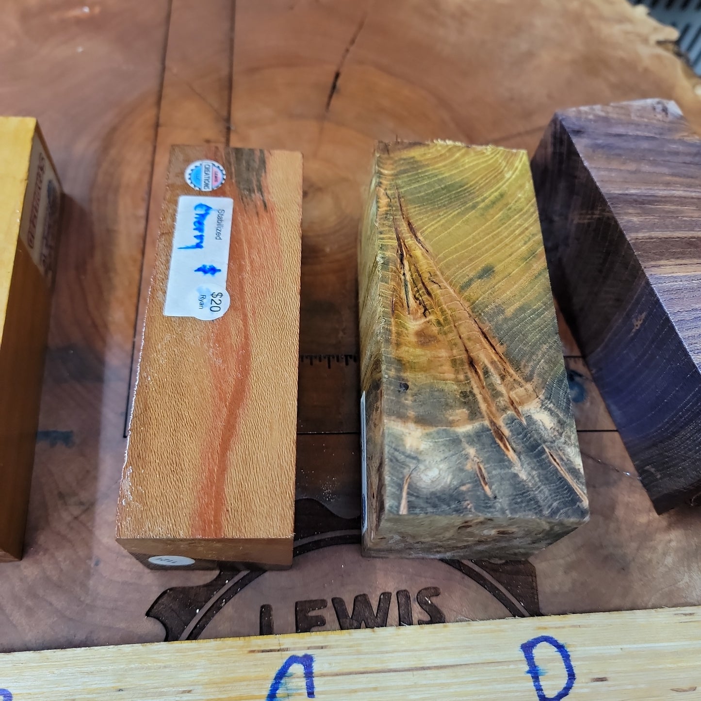 Stabilized turning blanks A-E #258