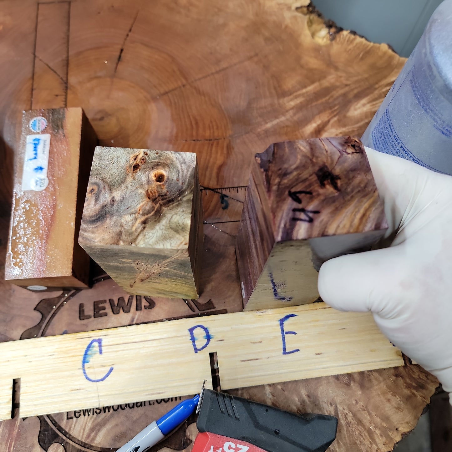 Stabilized turning blanks A-E #258