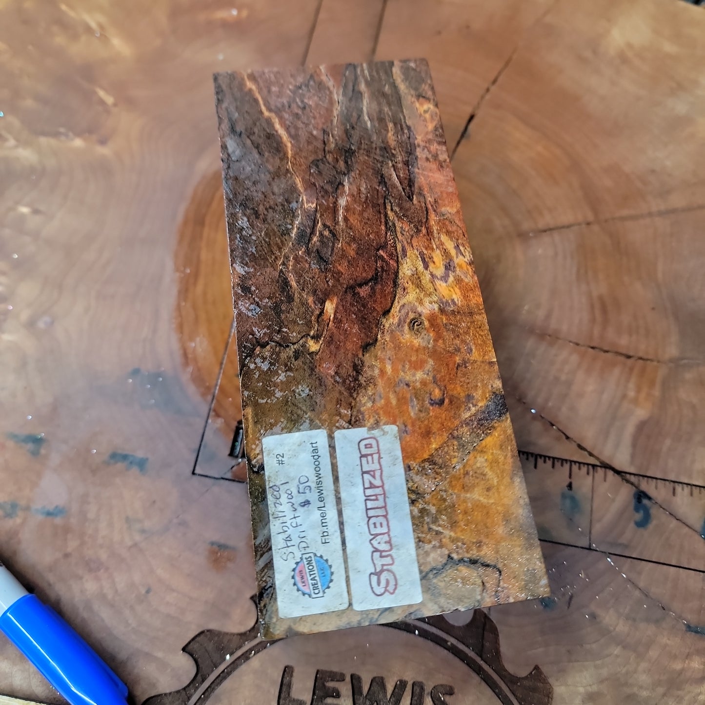 Stabilized driftwood burl resin woodturning woodworking  #959