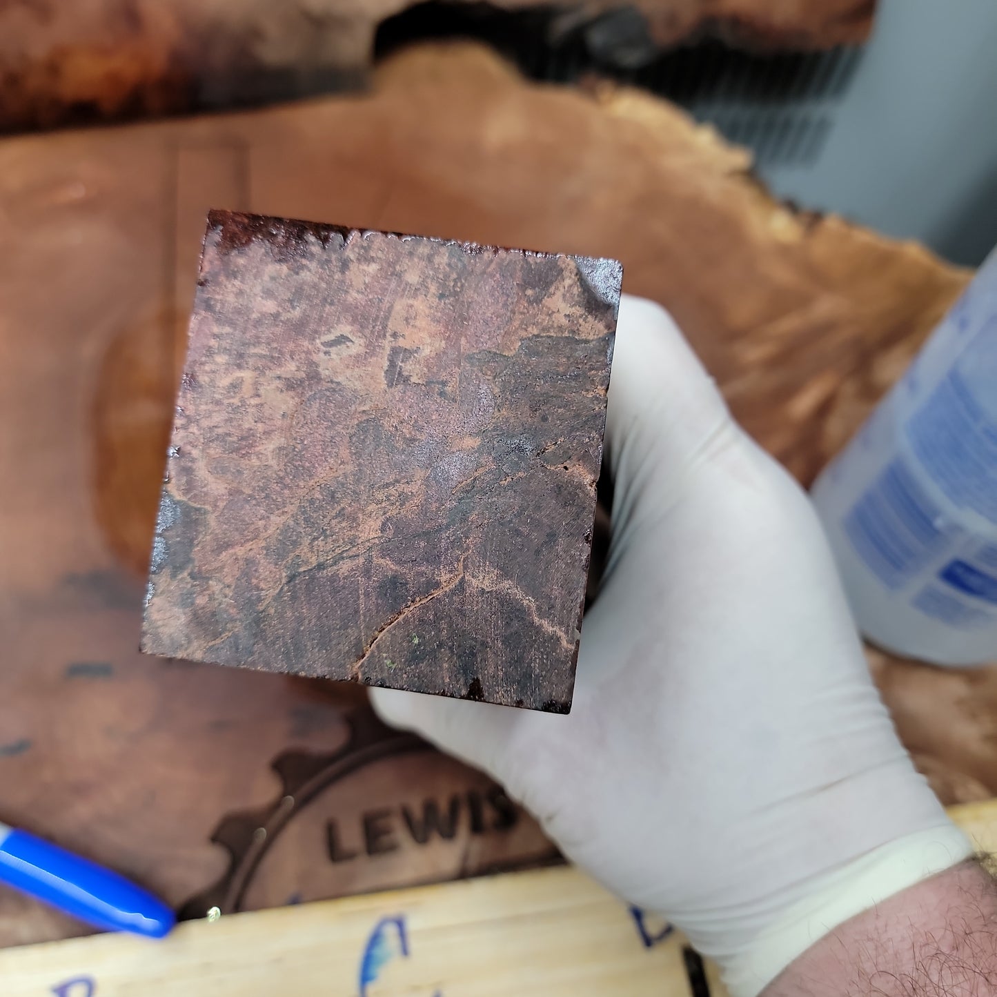 Stabilized driftwood burl resin woodturning woodworking  #959