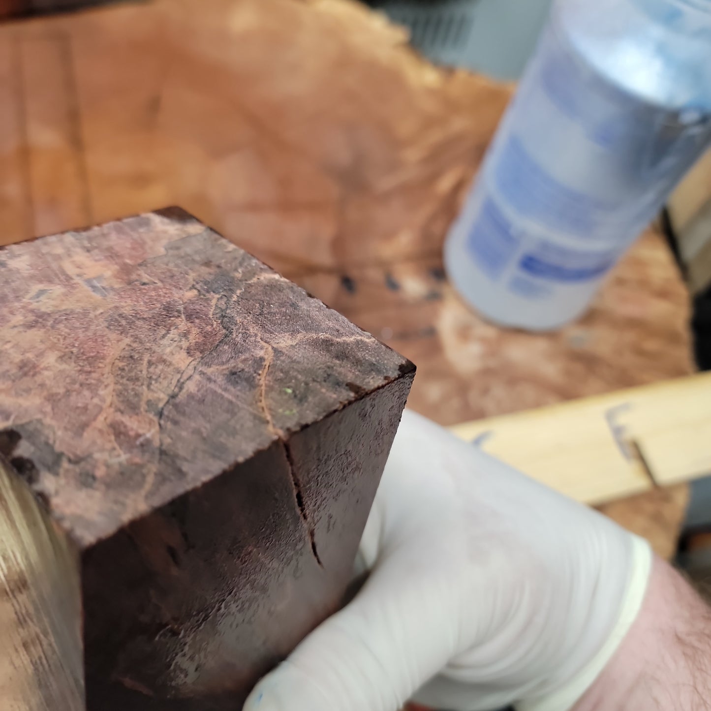 Stabilized driftwood burl resin woodturning woodworking  #959