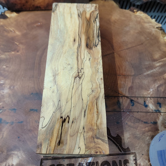 Large raw cottonwood block with spaulting and figure # 462