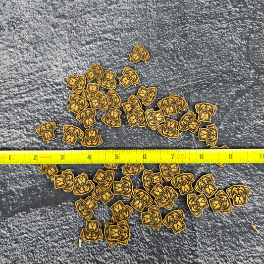 Fifty boxer dog head cutouts 1/8" thick
